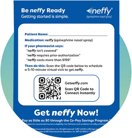 A screenshot of the Get neffy Now Guide in a green-teal gradient circle