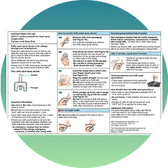 A screenshot of the Instructions for Use in a green-teal gradient circle