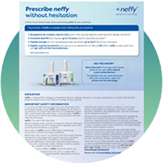 A screenshot of the neffy Consultation Guide in a green-teal gradient circle